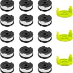 JAGROM 15 Packs Spool Line, 0.065" Replacement Line Spools and 3 Spool Caps Compatible 250S String Trimmer