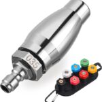 JOEJET Turbo Nozzle Pressure Washer, Rotating Pressure Washer Nozzle with 1/4" Quick Connect, 7 Spray Nozzle Tips with Nozzle Holder, 3000 PSI, Orifice 3.5