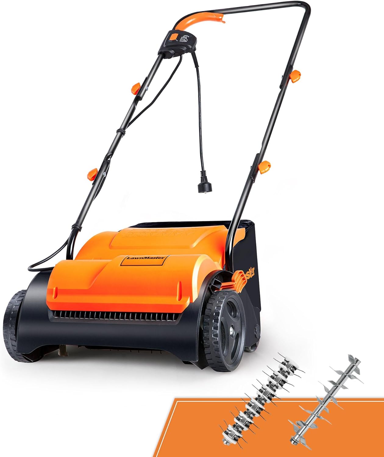 71Rsc8TMyiL._AC_SL1500_ LawnMaster GV1212B Scarifier and Dethatcher 13-Inch 12AMP - Image 1