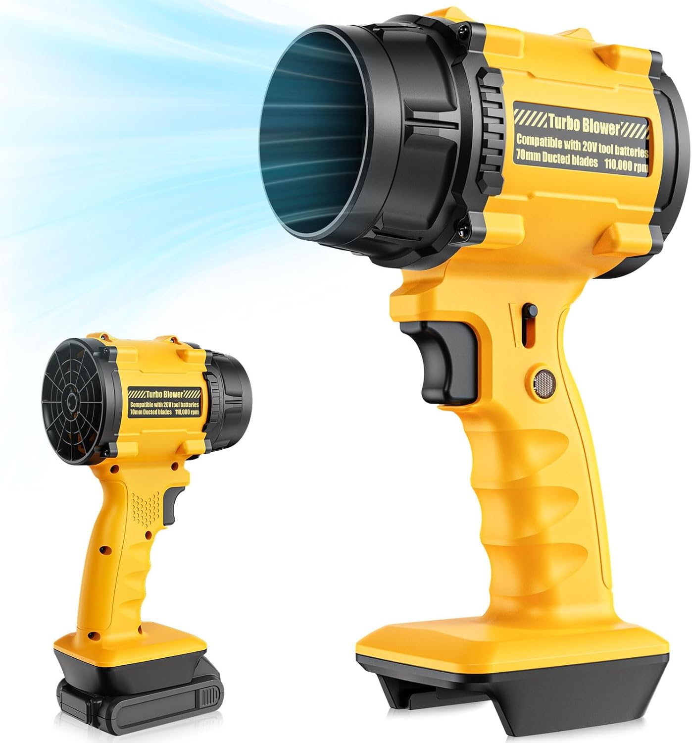 71kTXfC7uzL._AC_SL1500_ Cordless Leaf Blower Compatible with for DeWalt 20V Battery, Mini Handheld Blower with 125MPH 430CFM Power, Lightweight Air Blower for Garage, Lawn & Home Use (Battery Not Included) - Image 1